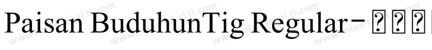 Paisan BuduhunTig Regular字体转换